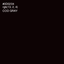 #0D0204 - Cod Gray Color Image